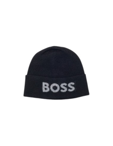 BOSS Bonnet homme noir imprimé