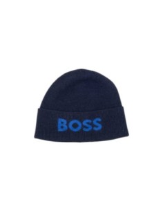 BOSS Bonnet homme bleu imprimé