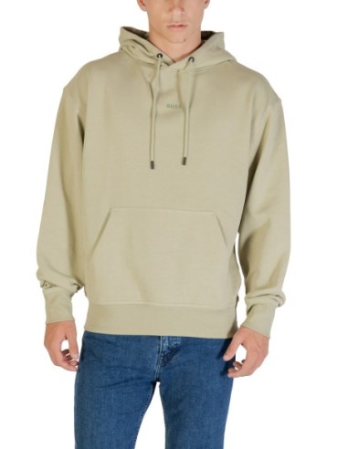 BOSS Sweat homme vert capuche
