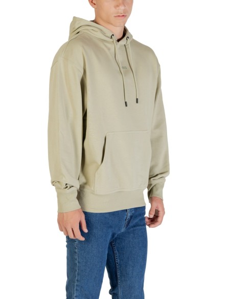 BOSS Sweat homme vert capuche
