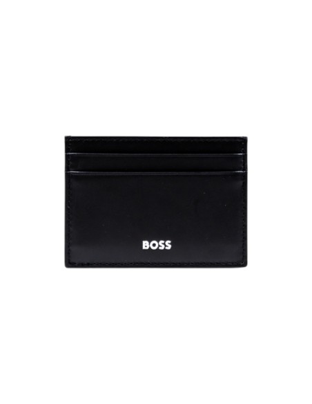 BOSS Portefeuille homme noir cuir