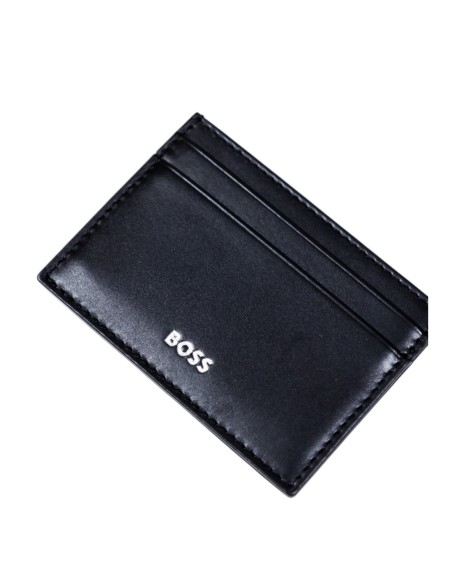 BOSS Portefeuille homme noir cuir