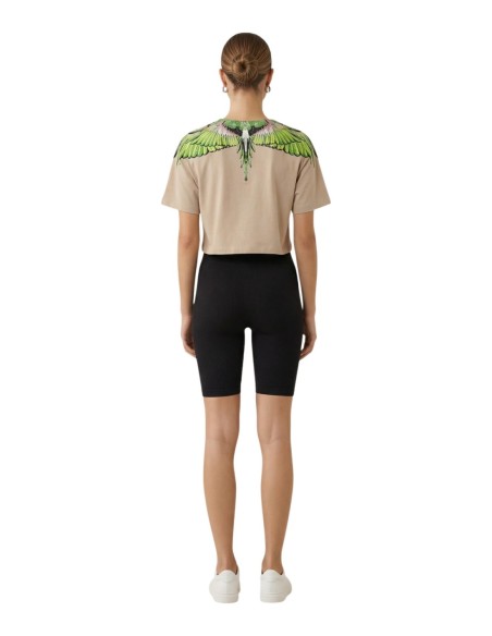 County Of Milan Top femme beige imprimé