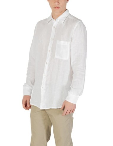 BOSS Chemise homme blanche lin