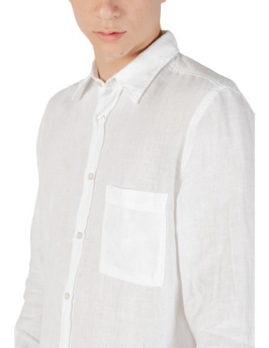 BOSS Chemise homme blanche lin