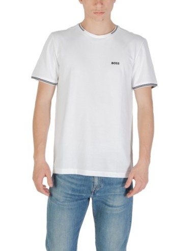 BOSS T-shirt homme blanc stretch