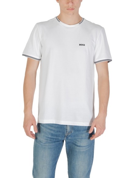 BOSS T-shirt homme blanc stretch