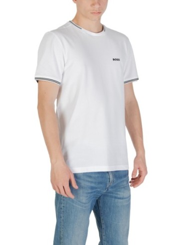 BOSS T-shirt homme blanc stretch