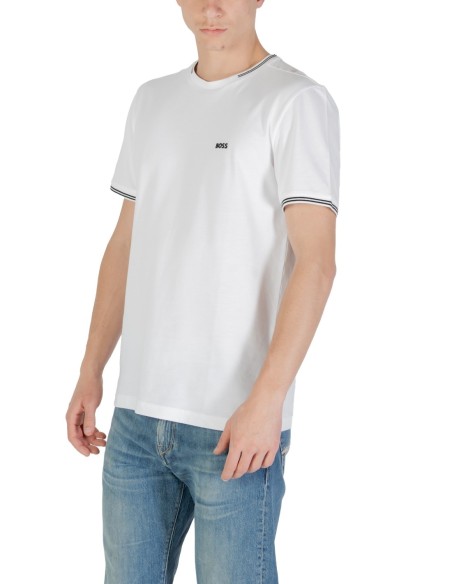 BOSS T-shirt homme blanc stretch