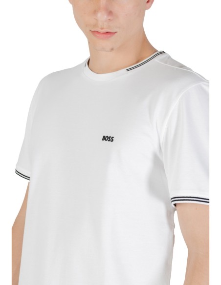 BOSS T-shirt homme blanc stretch