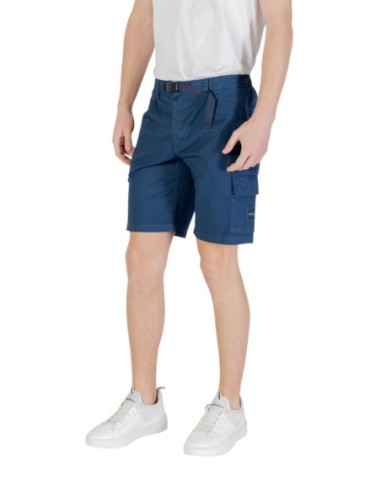 BOSS Bermuda homme bleu coton