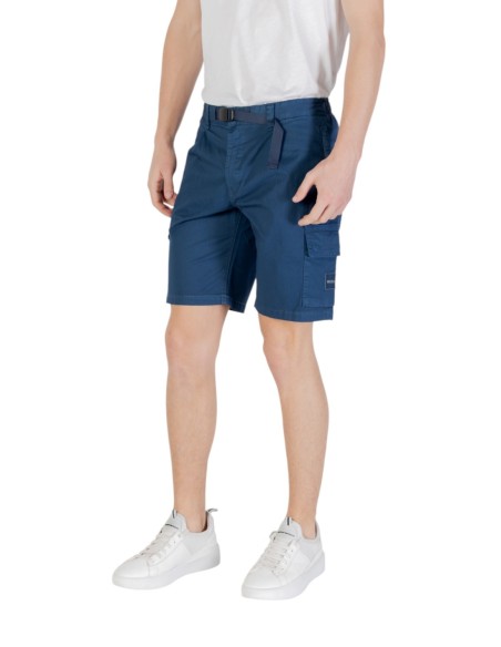 BOSS Bermuda homme bleu coton