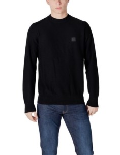 BOSS Pull homme noir cachemire