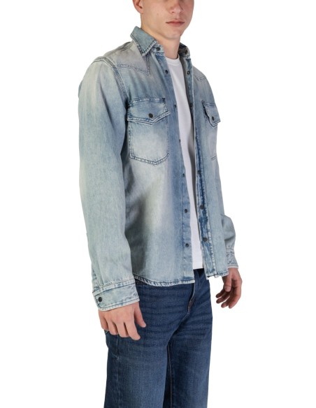 BOSS Chemise homme bleue