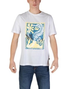 BOSS T-shirt homme blanc imprimé