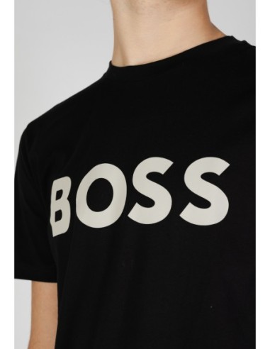 BOSS T-shirt homme noir imprimé