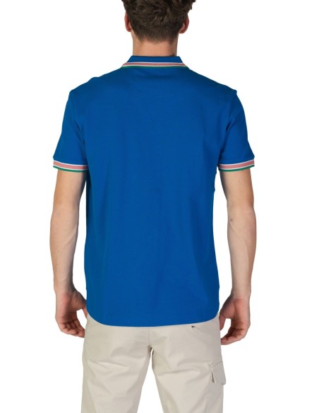 BOSS polo homme bleu azur coton