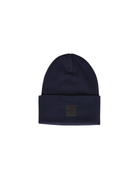 BOSS bonnet homme bleu coton
