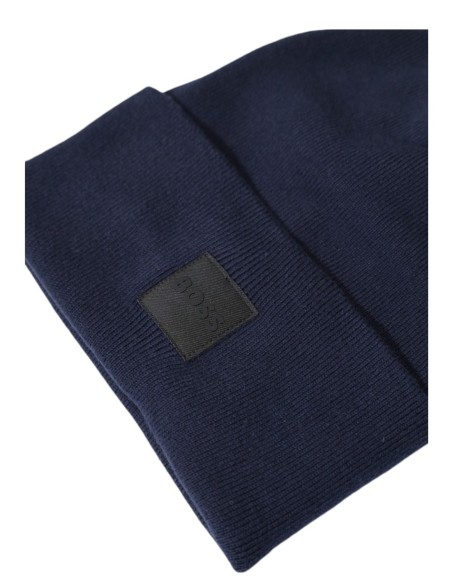 BOSS bonnet homme bleu coton