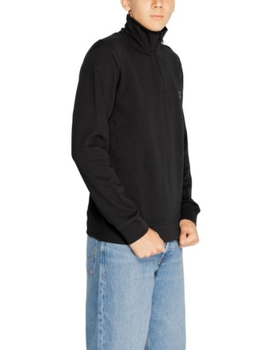 BOSS sweat homme noir coton