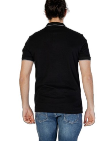 BOSS polo homme noir coton stretch