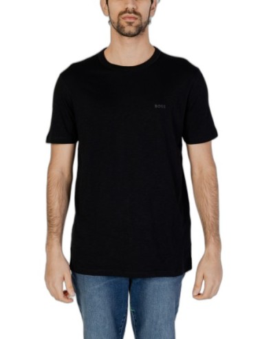 BOSS t-shirt homme noir imprimé coton – Style moderne