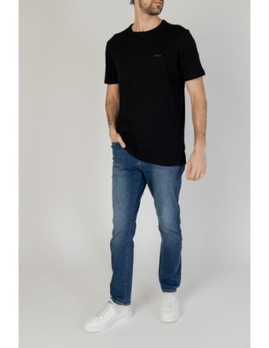BOSS t-shirt homme noir imprimé coton – Style moderne