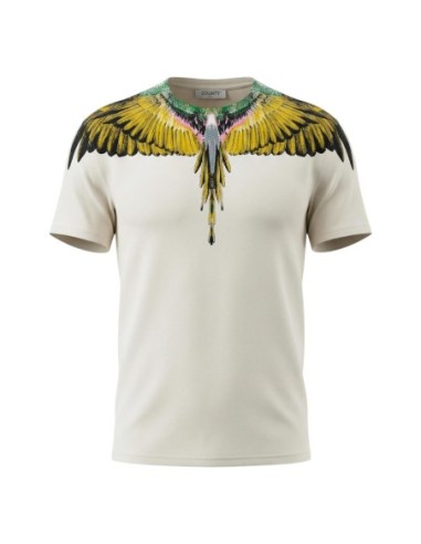 County Of Milan t-shirt homme beige imprimé coton – Été