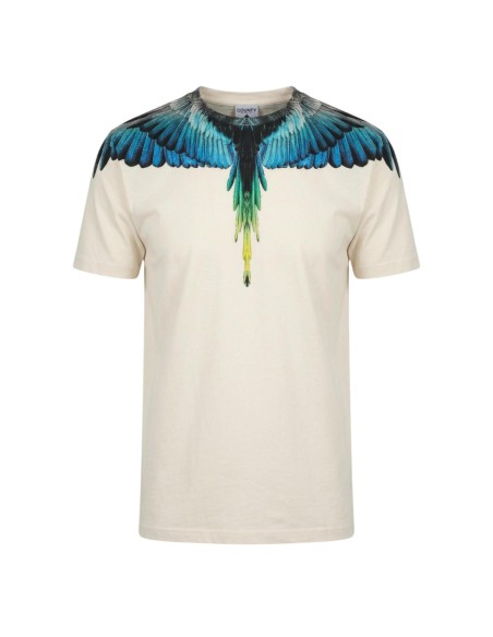 County Of Milan t-shirt homme beige imprimé coton – Casual