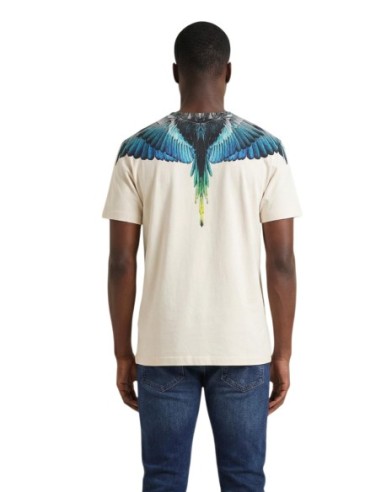 County Of Milan t-shirt homme beige imprimé coton – Casual