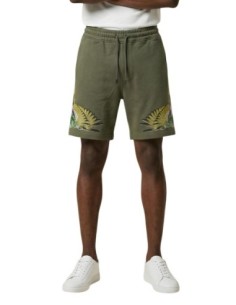 County Of Milan bermuda homme vert imprimé coton – Été