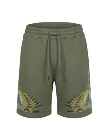 County Of Milan bermuda homme vert imprimé coton – Été