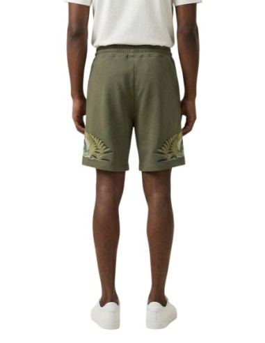 County Of Milan bermuda homme vert imprimé coton – Été