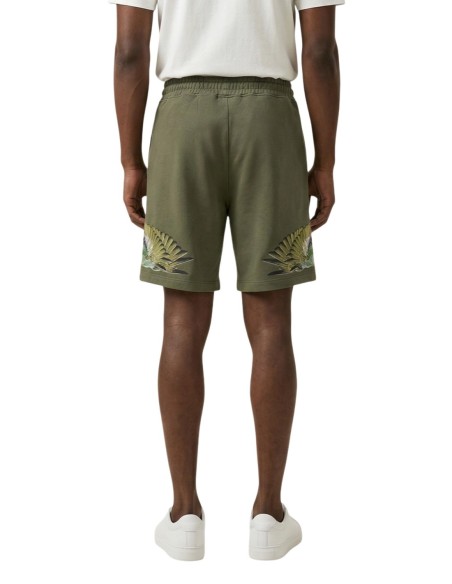 County Of Milan bermuda homme vert imprimé coton – Été