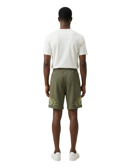 County Of Milan bermuda homme vert imprimé coton – Été