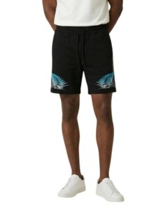 County Of Milan bermuda homme noir imprimé coton – Casual