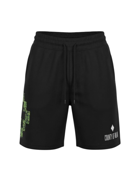 County Of Milan bermuda homme noir imprimé coton – Été
