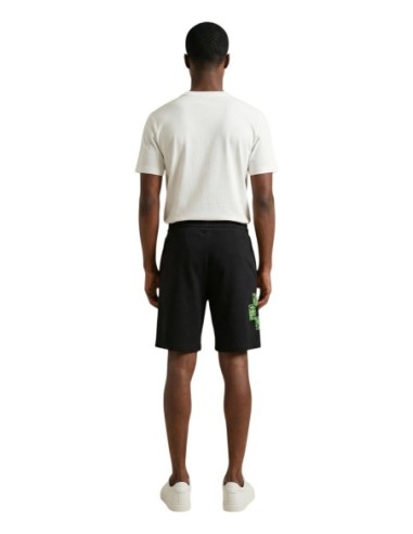 County Of Milan bermuda homme noir imprimé coton – Été