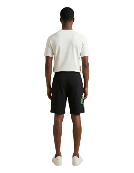 County Of Milan bermuda homme noir imprimé coton – Été