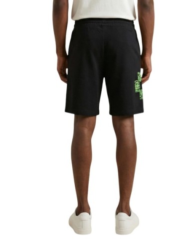 County Of Milan bermuda homme noir imprimé coton – Été