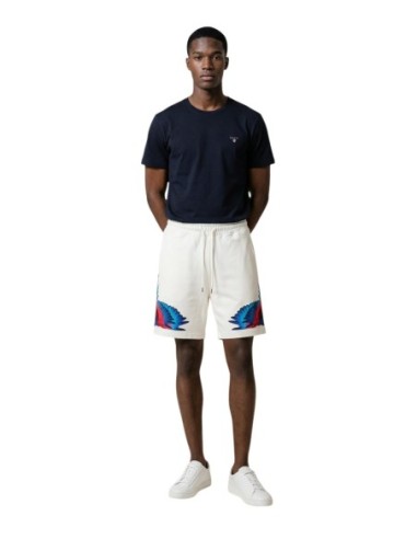 County Of Milan bermuda homme beige imprimé coton – Été
