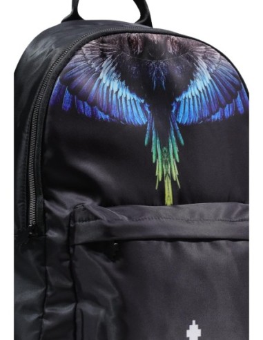 County Of Milan sac à dos homme nylon noir imprimé – Poches multiples