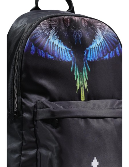 County Of Milan sac à dos homme nylon noir imprimé – Poches multiples