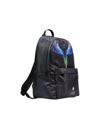 County Of Milan sac à dos homme nylon noir imprimé – Poches multiples