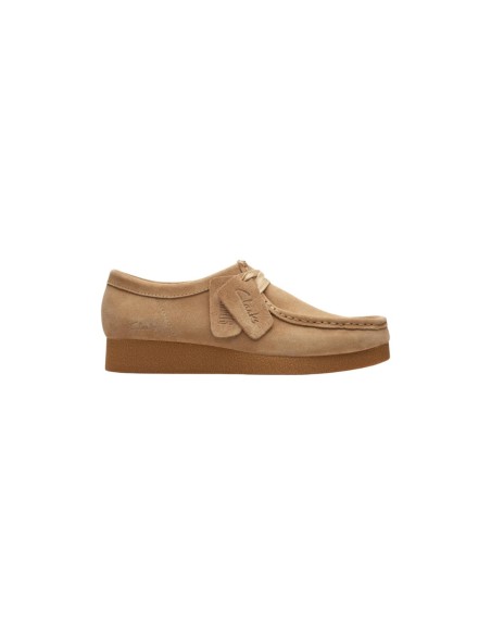 Clarks derbies femme chamois beige à lacets – Printemps/Été