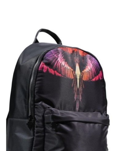 County Of Milan sac à dos homme nylon noir imprimé – Poches multiples