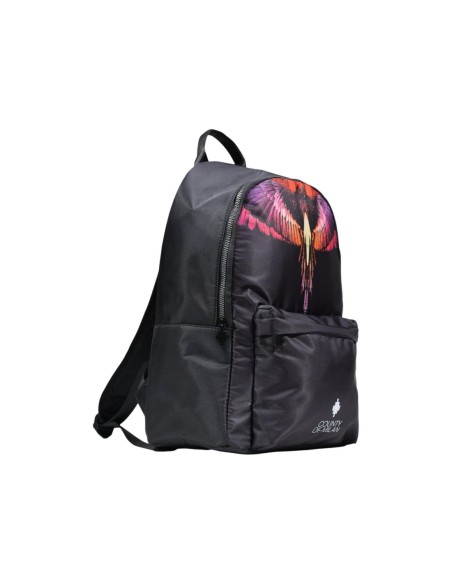 County Of Milan sac à dos homme nylon noir imprimé – Poches multiples