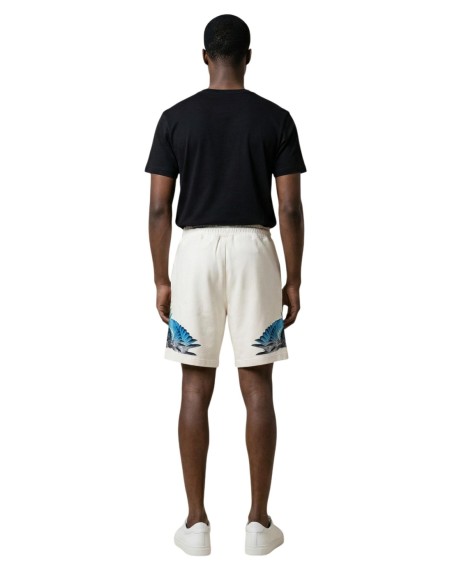 County Of Milan bermuda homme beige imprimé coton – Confort estival