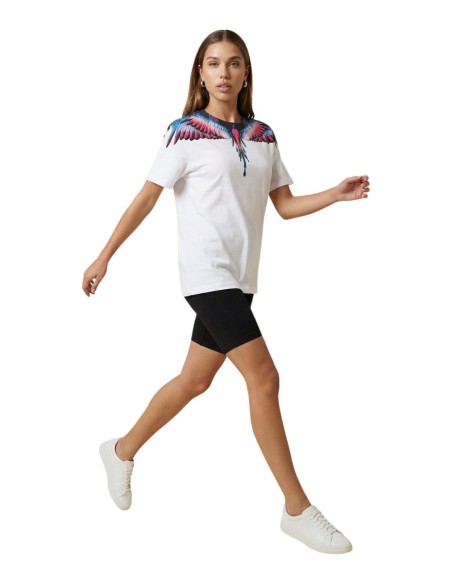 County Of Milan t-shirt femme blanc imprimé coton – Style moderne