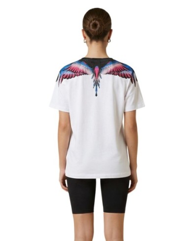 County Of Milan t-shirt femme blanc imprimé coton – Style moderne